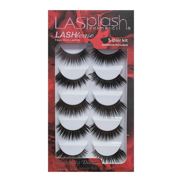 Lash Tease Mink Faux Lashes 5-pair Kit – LASplash Cosmetics